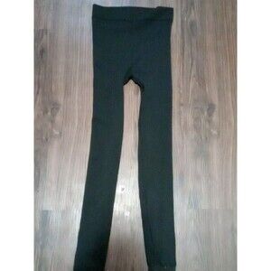 Ladies Leggings Black Fleece Lined Seamless by Gold Medal L/XL